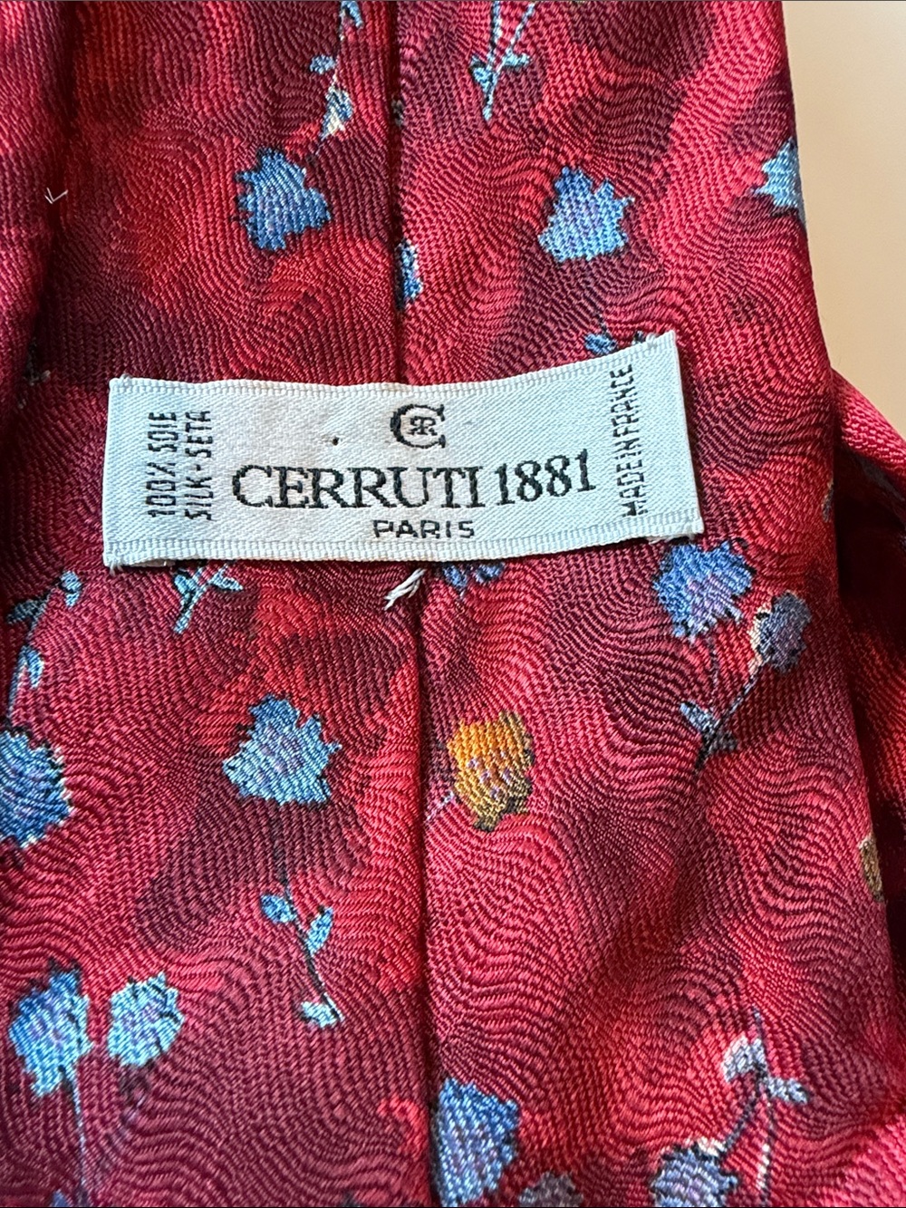Cerruti 1881 Red Floral Silk Tie